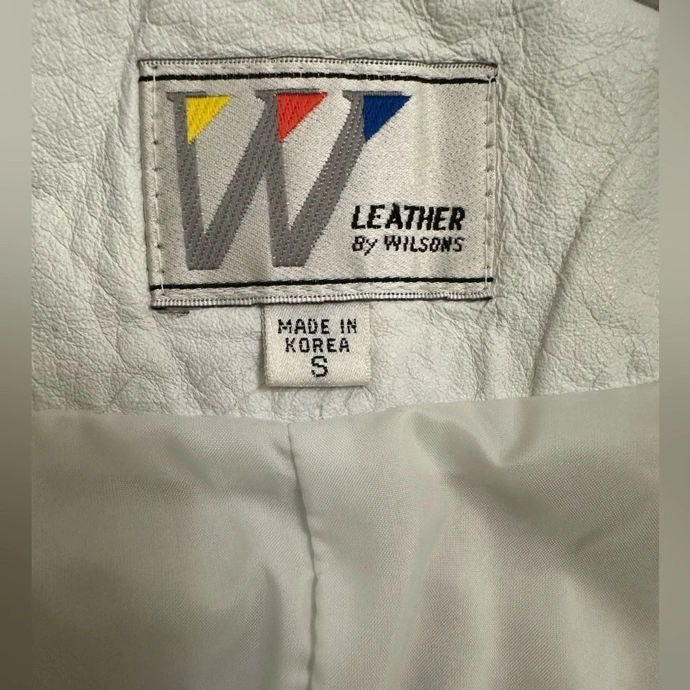 LEATHER BY WILSON Rare 1980s vintage dress size small - Picture 4 of 10